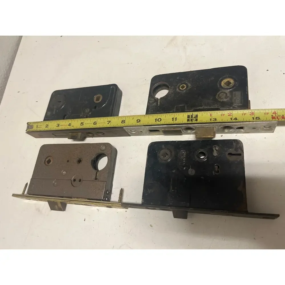 Antique Vintage Mortise Locks, Yale, Sargent, Barrows, no keys - Lot of  4
